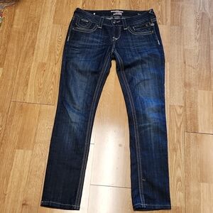 ReRock contrast stitch low rise skinny jeans 4S